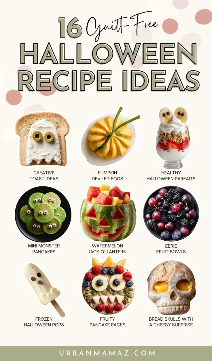 Healthy Halloween recipes for kids featuring fun and nutritious treats