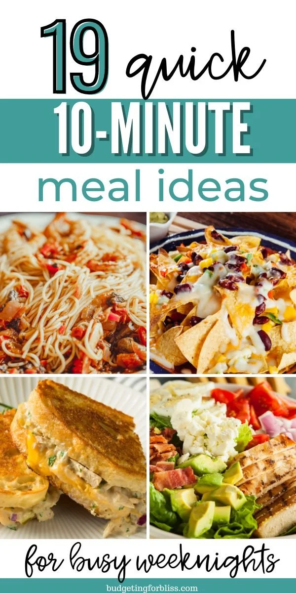 Quick and easy 10-minute meals for busy weeknight dinners.