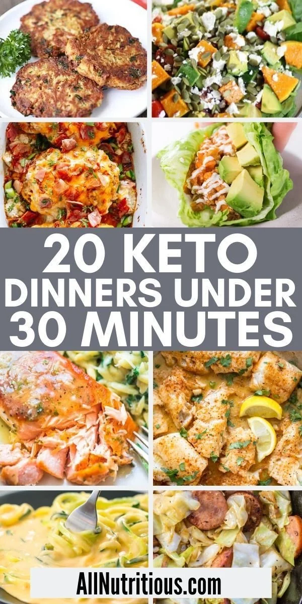 Quick keto dinners cooked in under 30 minutes for healthy meal planning