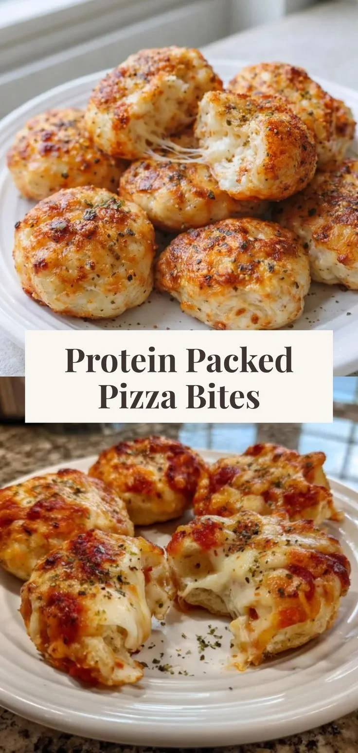 Delicious protein-packed cottage cheese pizza bites served on a platter