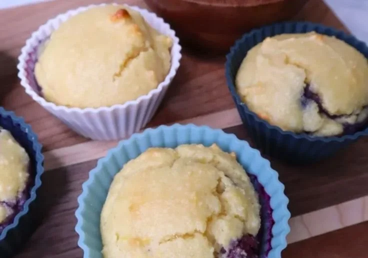 Almond Flour Lemon Blueberry Muffins
