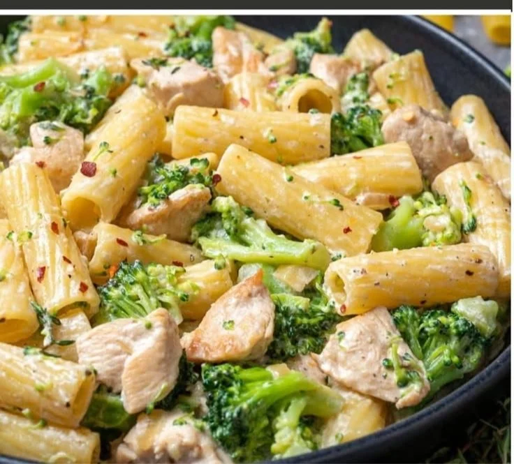 Plate of Chicken Broccoli Pasta with vibrant broccoli and tender chicken pieces