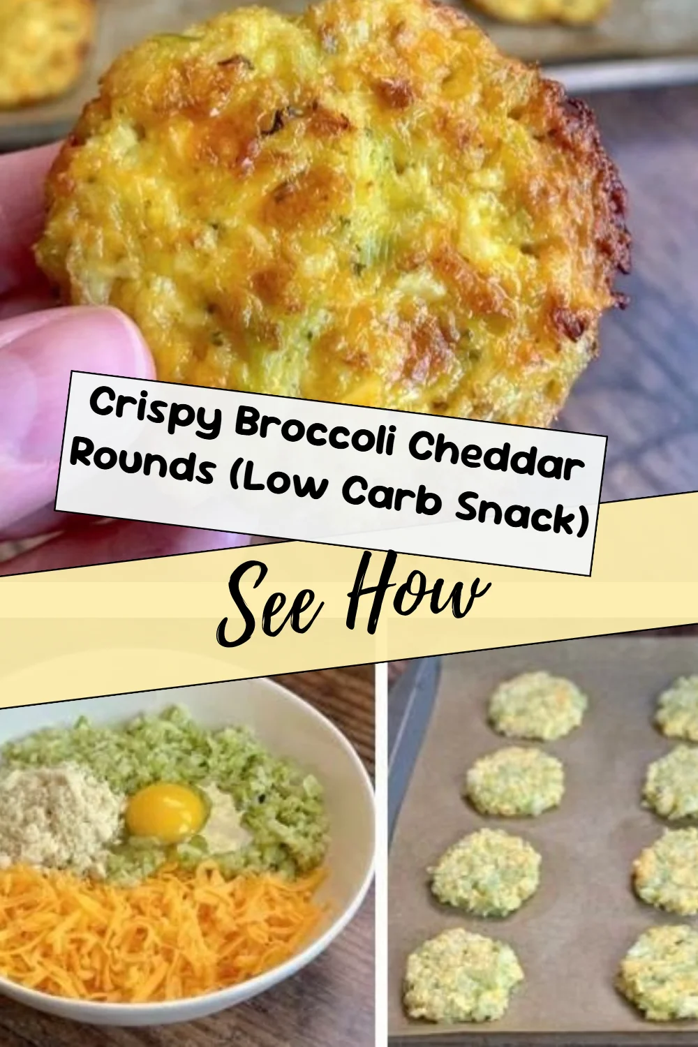Crispy Broccoli Cheddar Rounds (Low Carb Snack)