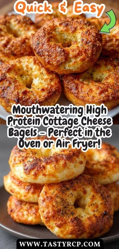 Delicious high protein cottage cheese bagels baked or air-fried