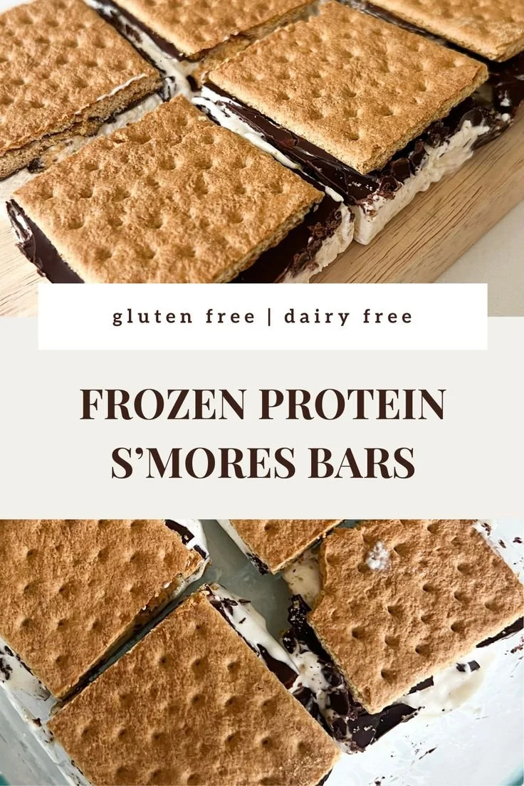 Frozen Protein S’mores Bars, gluten-free and dairy-free protein snack
