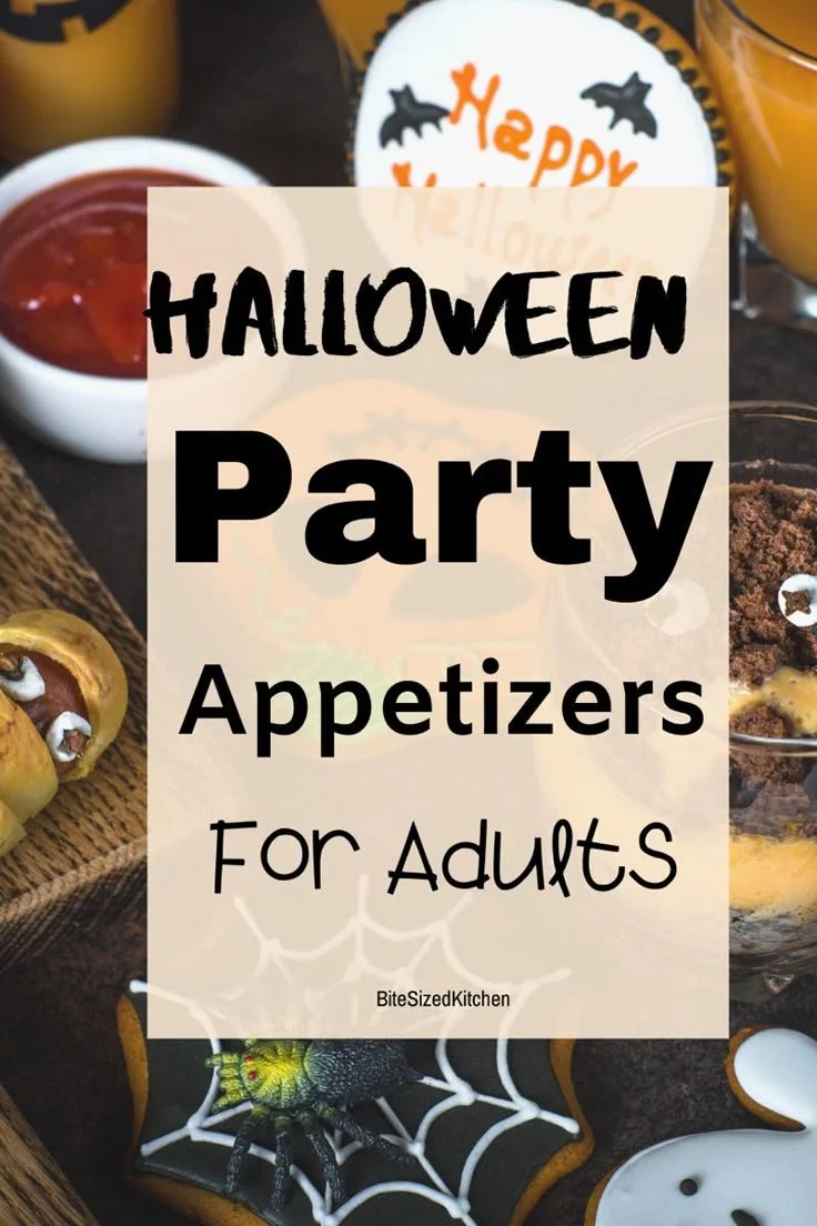 Spooky Halloween appetizers for adult parties featured at Bite Sized Kitchen