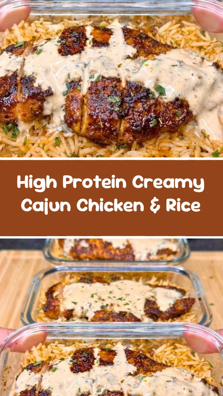 High Protein Creamy Cajun Chicken & Rice