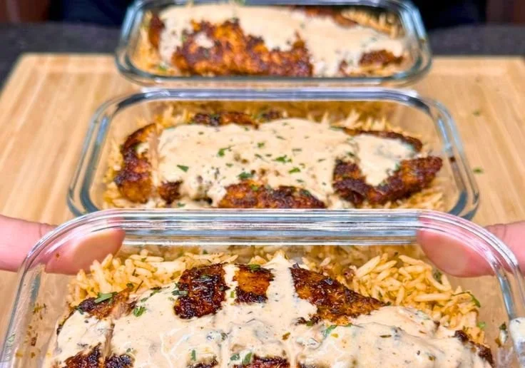 High Protein Creamy Cajun Chicken & Rice
