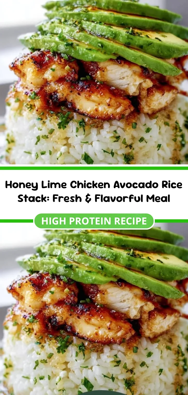 Honey Lime Chicken Avocado Rice Stack: Fresh & Flavorful Meal