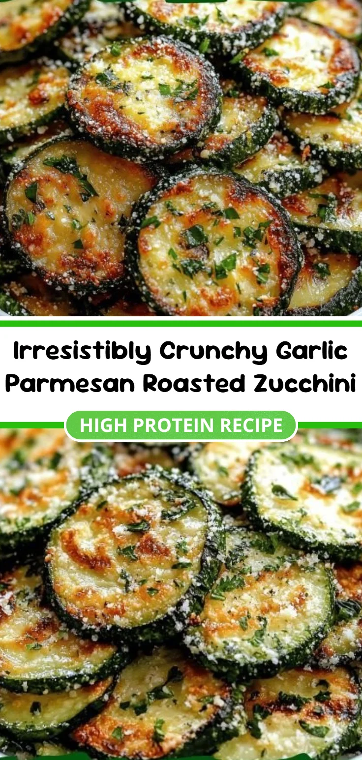 Irresistibly Crunchy Garlic Parmesan Roasted Zucchini