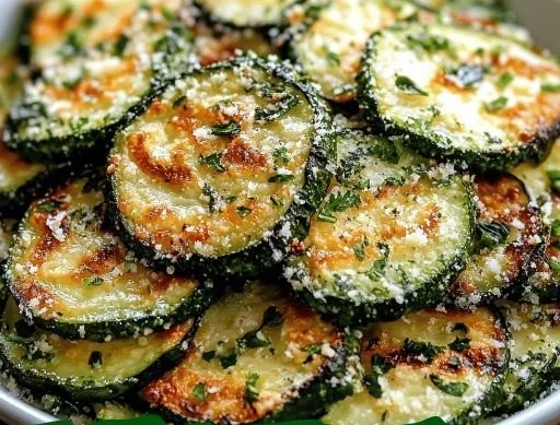 Irresistibly Crunchy Garlic Parmesan Roasted Zucchini