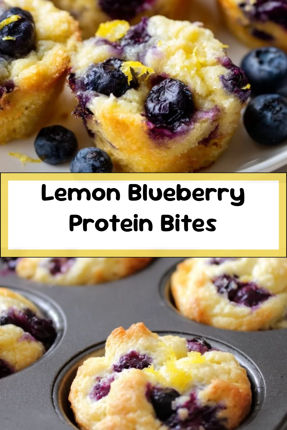 Lemon Blueberry Protein Bites