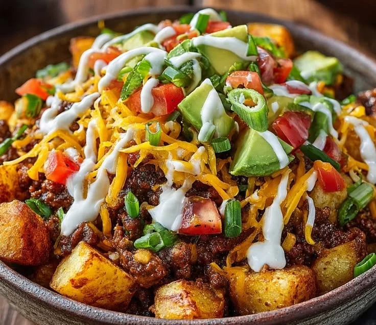 Loaded Potato Taco Bowl