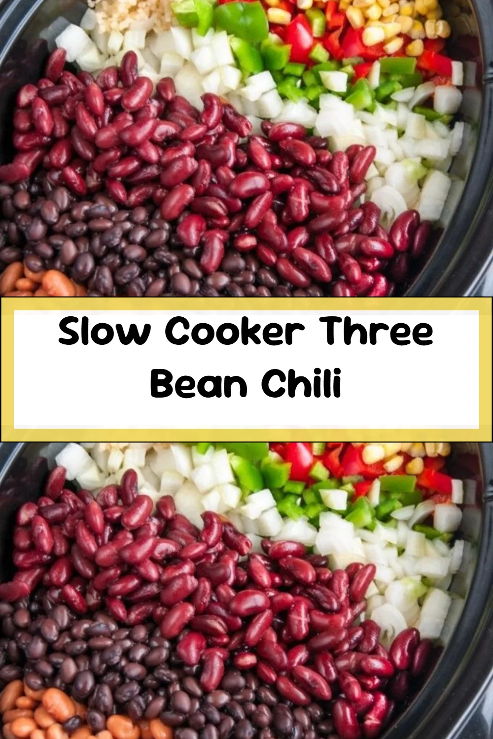 Slow Cooker Three Bean Chili