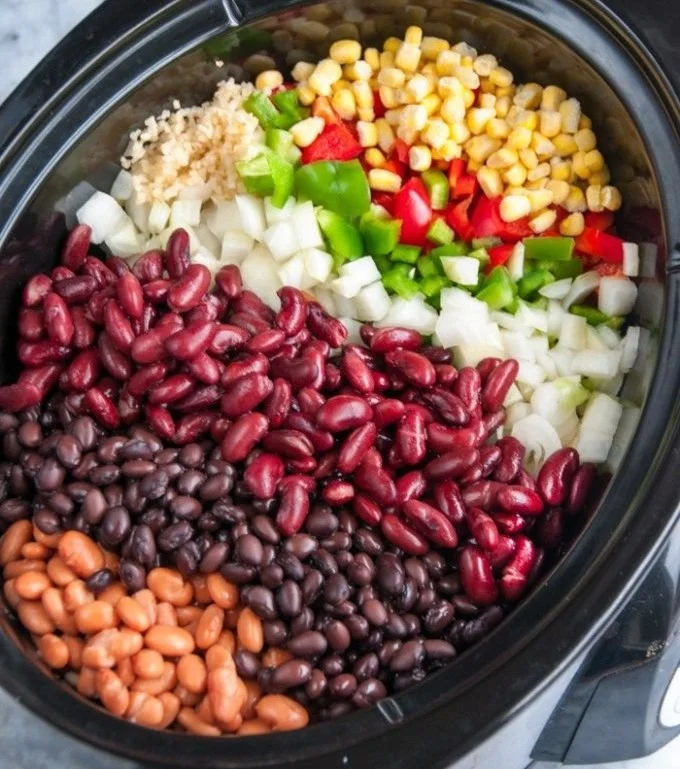 Slow Cooker Three Bean Chili