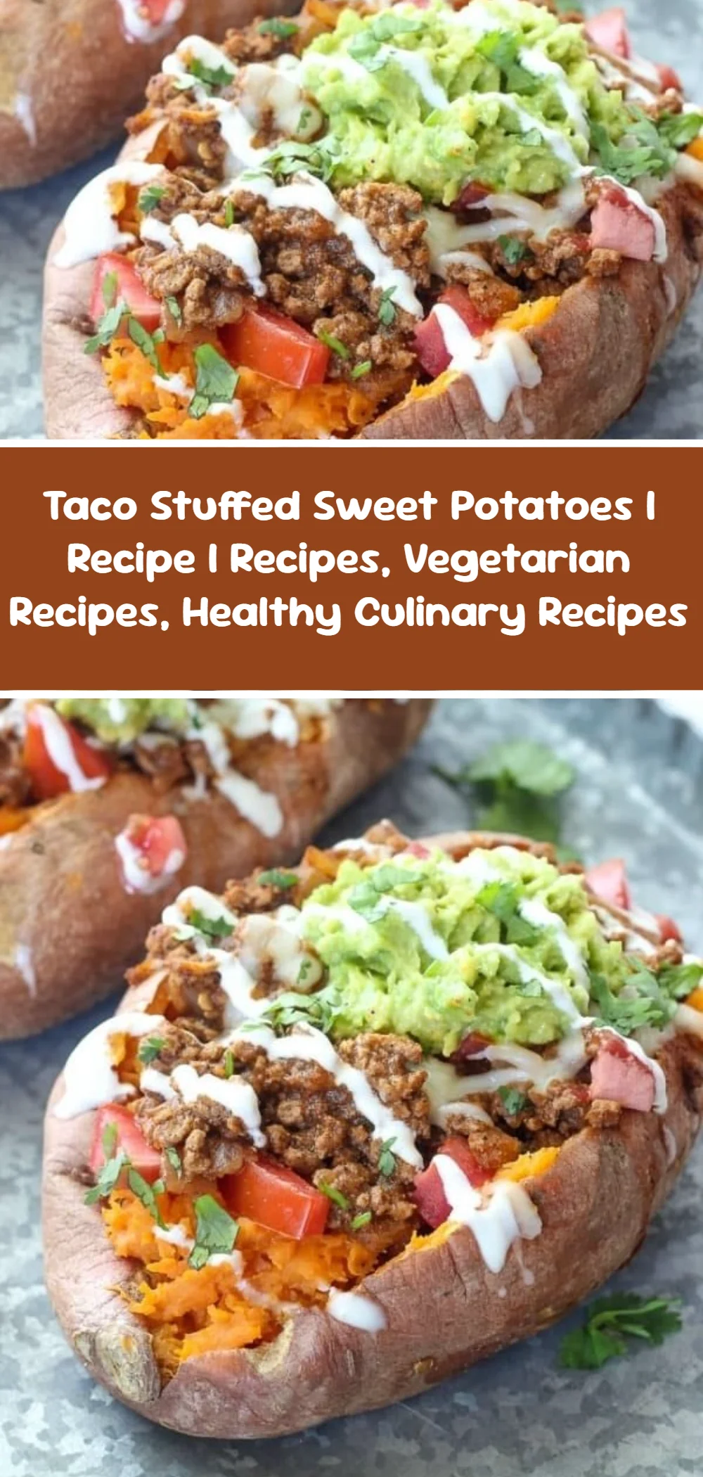 Taco Stuffed Sweet Potatoes | Recipe | Recipes, Vegetarian Recipes, Healthy Culinary Recipes