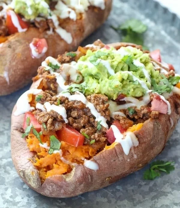 Taco Stuffed Sweet Potatoes | Recipe | Recipes, Vegetarian Recipes, Healthy Culinary Recipes