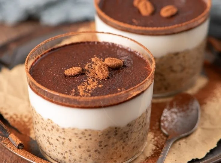 Tiramisu Chia Pudding with Greek Yogurt