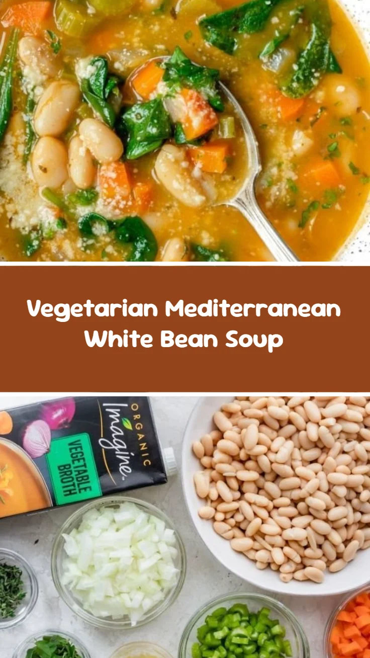Vegetarian Mediterranean White Bean Soup