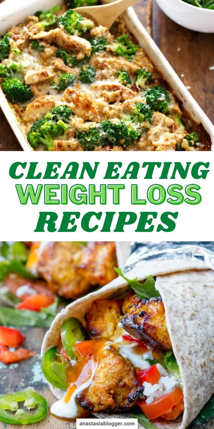 Twelve easy weight loss recipes for clean eating and a healthier lifestyle.