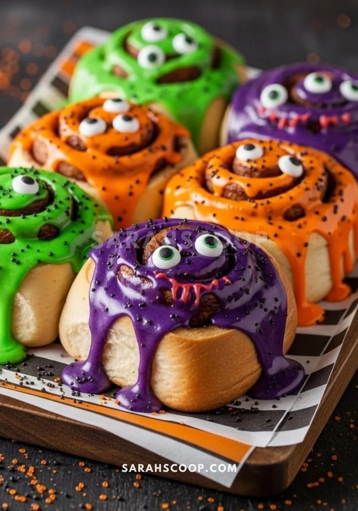 Colorful Halloween food ideas for kids including spooky snacks and treats.