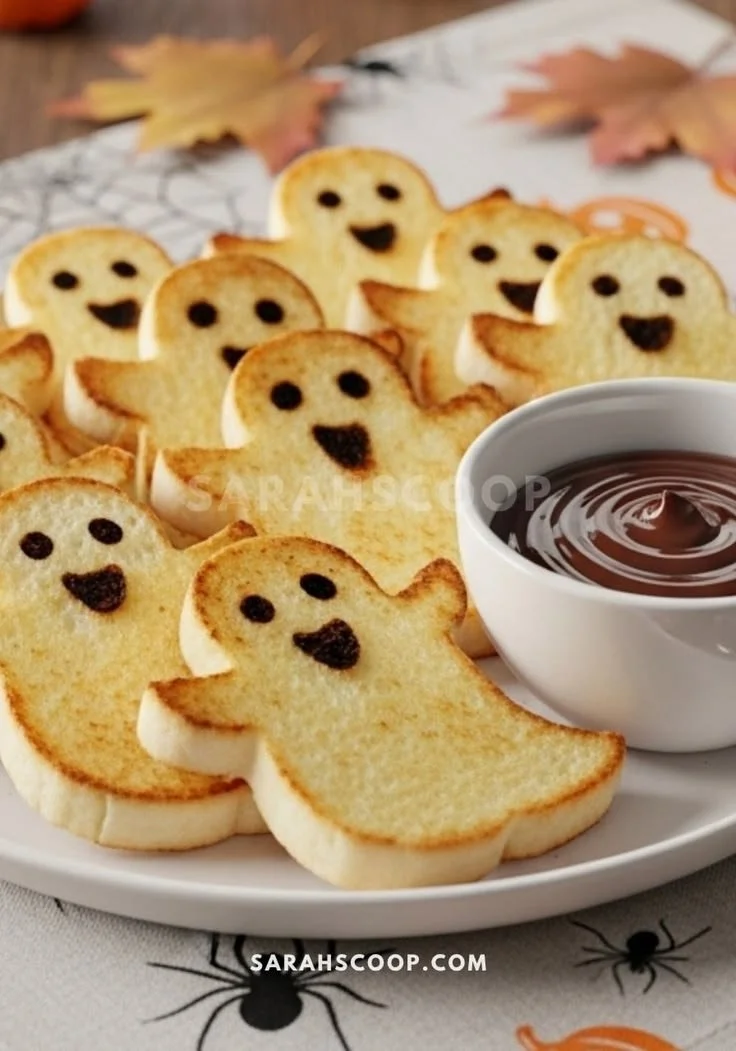 A variety of cute and easy Halloween treats for kids displayed on a festive table