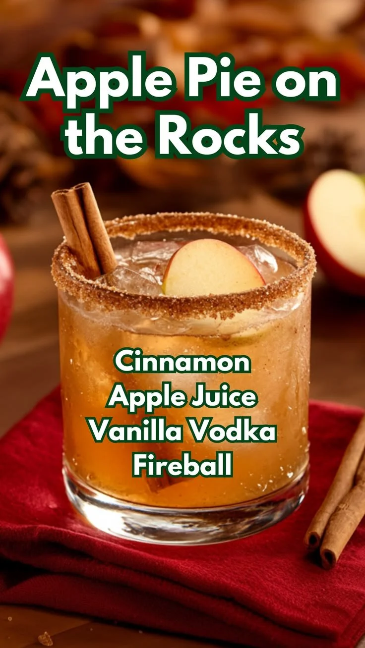 Delicious apple pie served on the rocks with a creative twist.