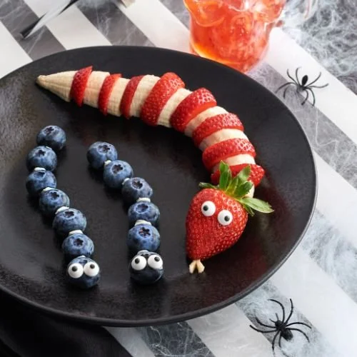 Halloween treats featuring berry-themed spooky desserts for celebrations
