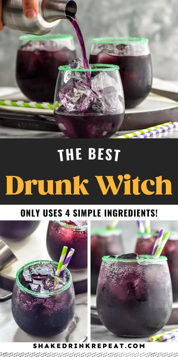 A collection of festive drinks for a Drunk Witch theme party