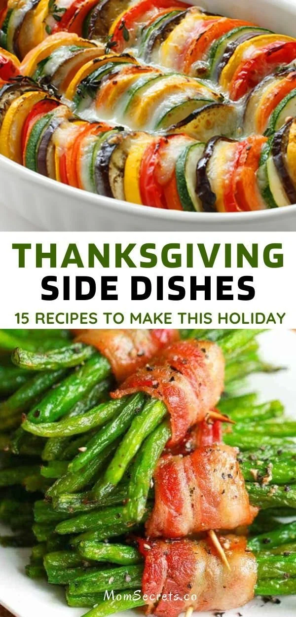 A beautiful spread of easy Thanksgiving side dishes for a festive meal.