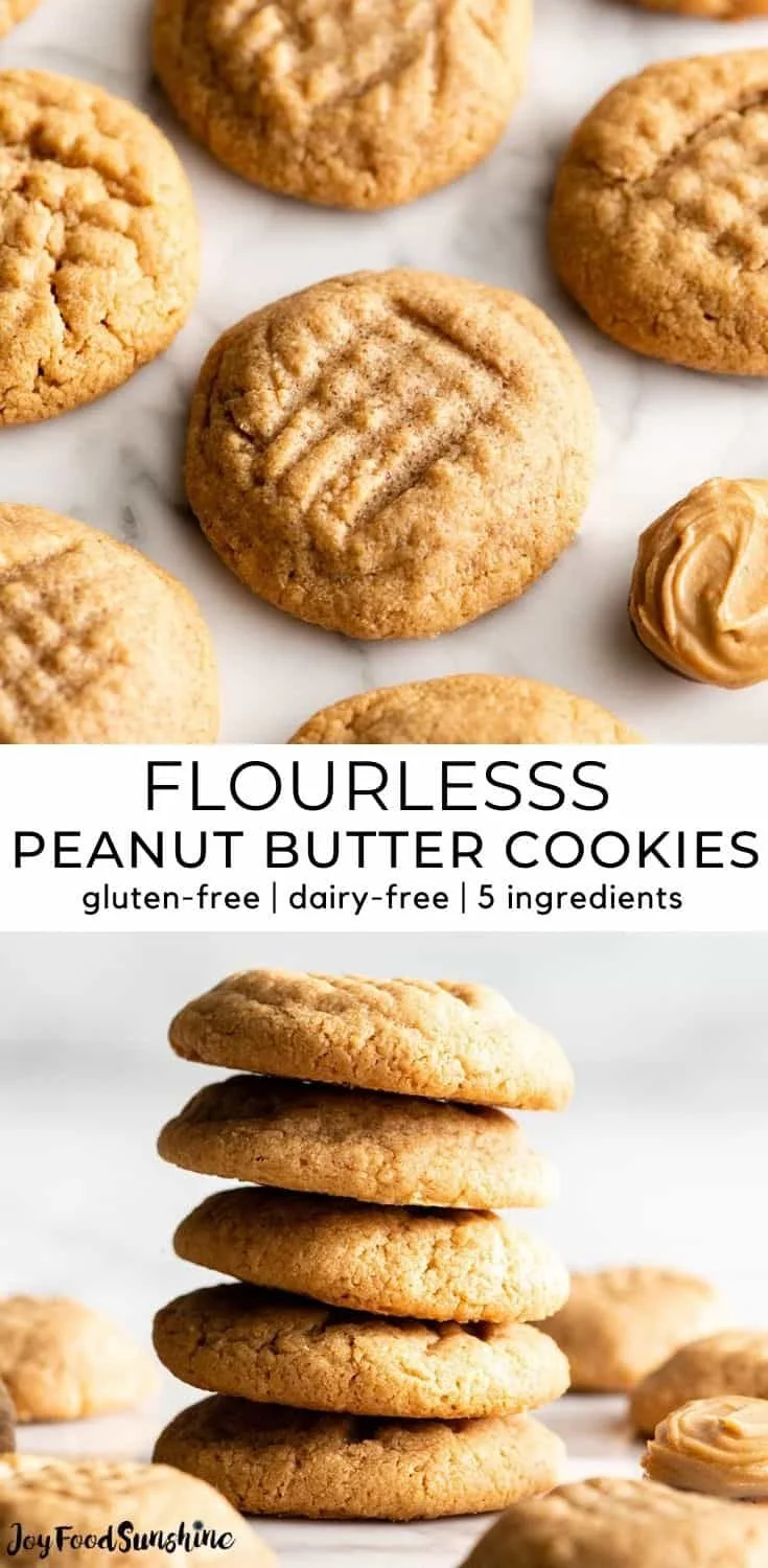 Flourless peanut butter cookies on a plate, ideal gluten-free dessert option.