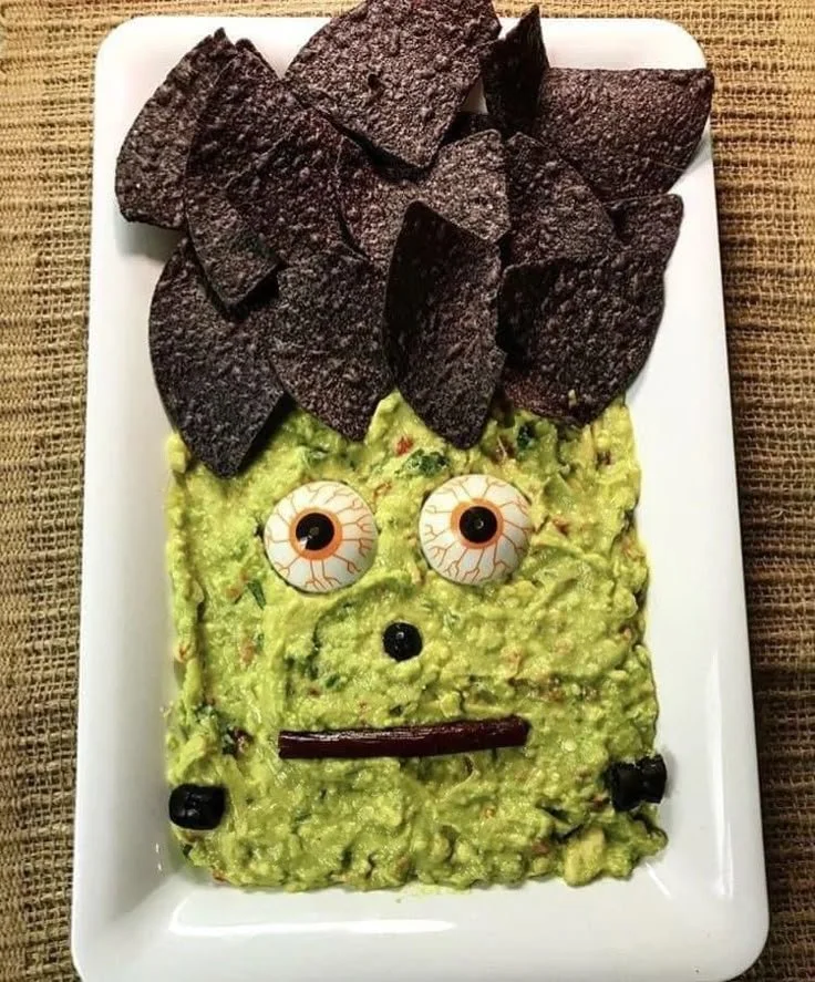 Frankenstein themed snacks for Halloween and birthday parties