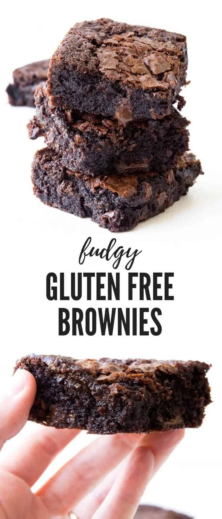 Delicious gluten free brownies, chewy and chocolatey, ready to enjoy.