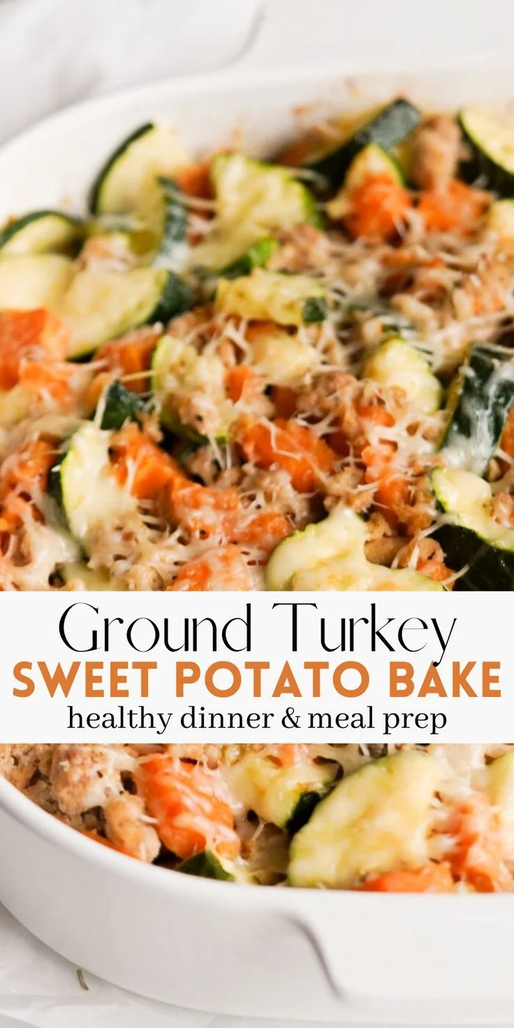 Ground Turkey Sweet Potato Casserole recipe for a healthy dinner option