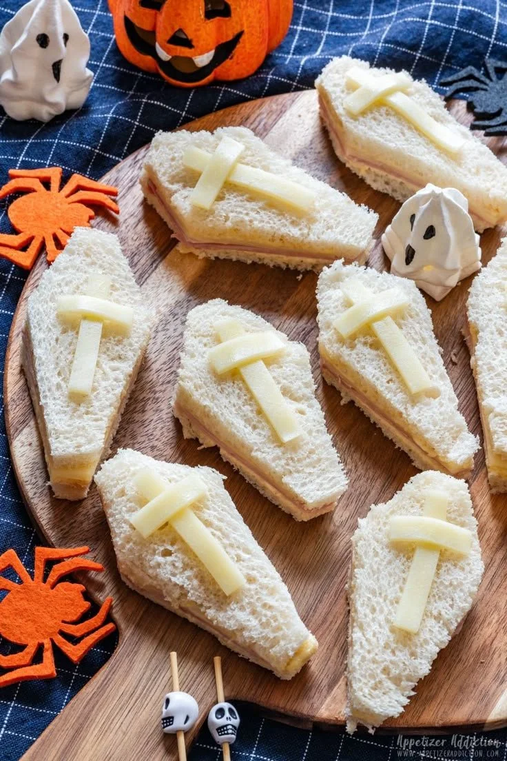 Halloween coffin sandwiches for a festive appetizer