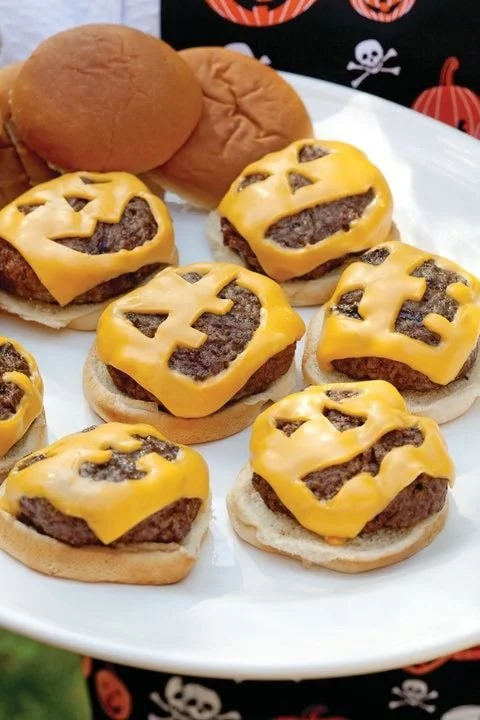 Healthy Halloween themed dinner ideas with spooky decorations and festive dishes.