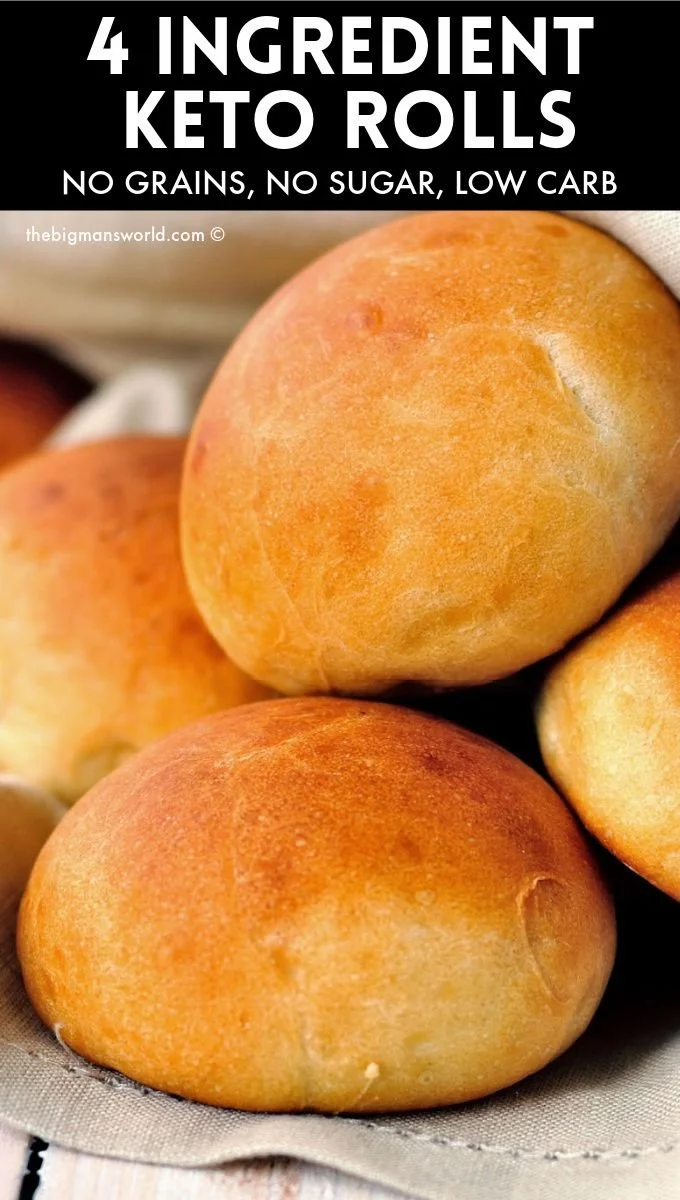 Keto Bread Rolls made with 4 simple ingredients