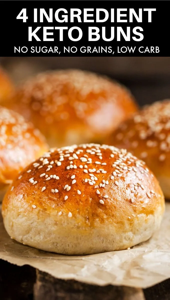 Delicious 4-ingredient keto buns for low-carb diets