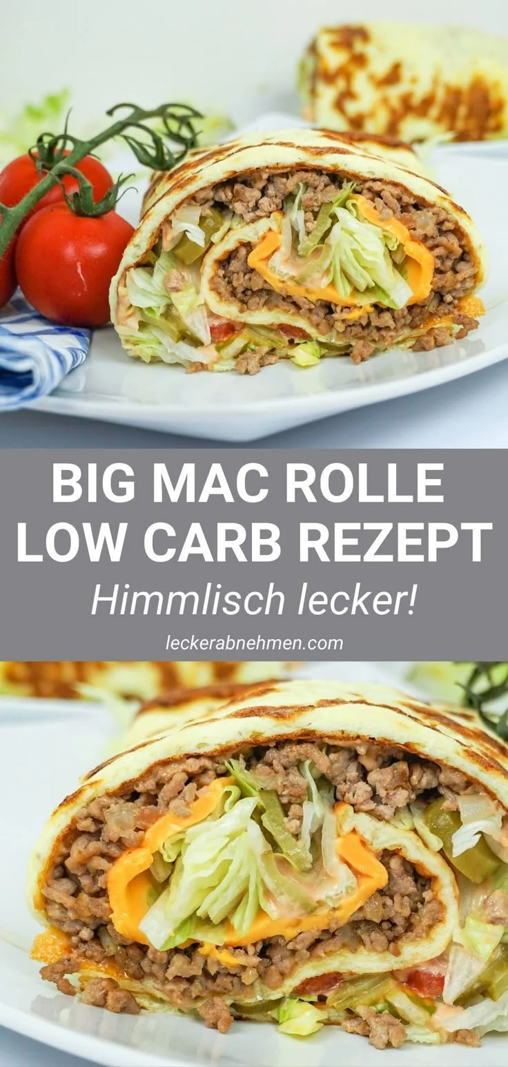 Low Carb Big Mac Rolle - Healthy recipe for weight loss