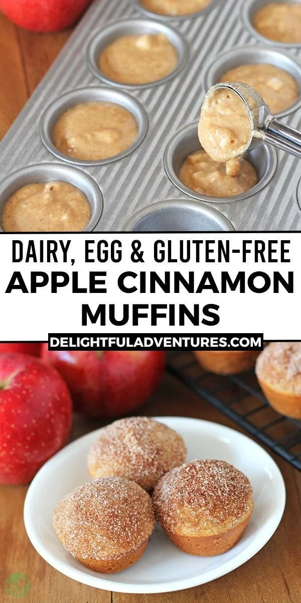 Vegan gluten-free mini apple muffins fresh out of the oven.