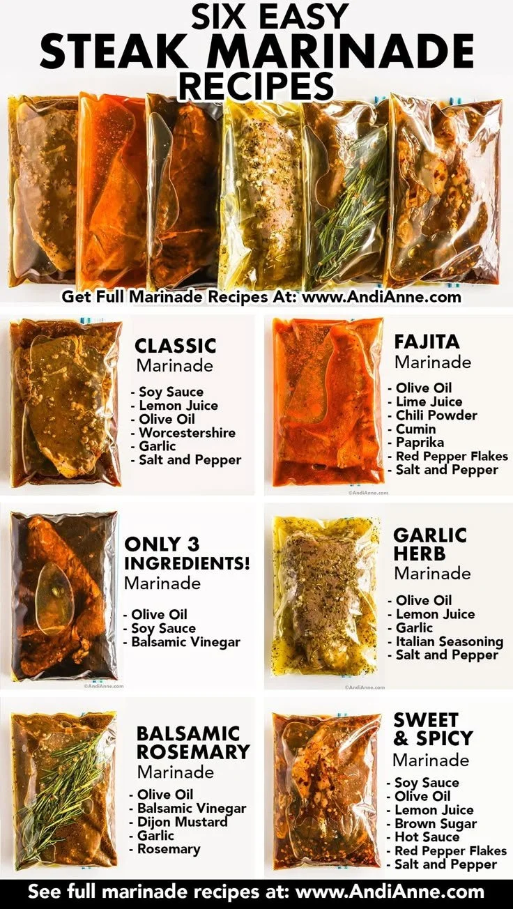Six easy steak marinade recipes for flavorful and tender steaks