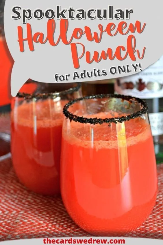 Spooktacular Halloween punch for adults perfect for Halloween parties