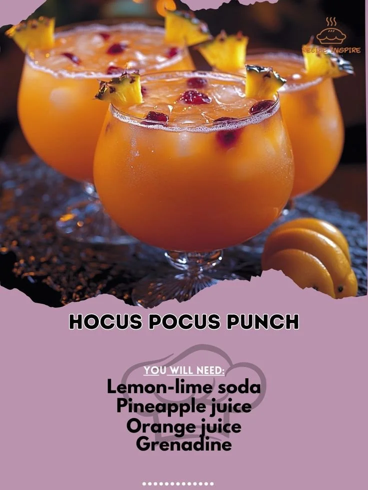 Colorful Hocus Pocus Punch in a bowl for Halloween party