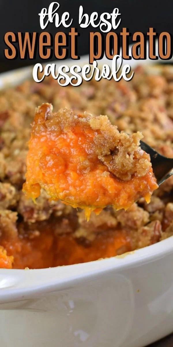 Delicious homemade sweet potato casserole topped with marshmallows