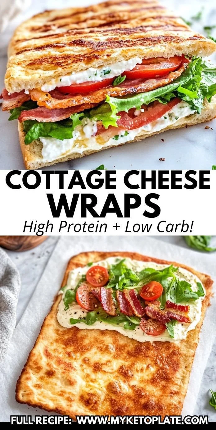 Healthy cottage cheese wraps packed with protein and made with wholesome ingredients